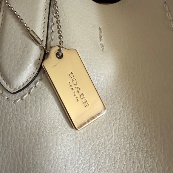 Coach Ivory Leather Tote Bag - Picture 2 of 6